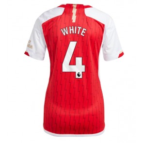 Arsenal Benjamin White #4 Replika Hjemmebanetrøje Dame 2023-24 Kortærmet